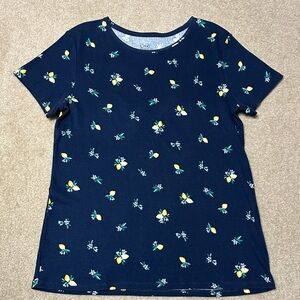 Croft & Barrow Classic Tee lemon print